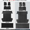 DrCarNow All Weather TPE Floor Mats for Chevy Silverado 1500 and GMC Sierra 1500 Crew Cab 2019-2026 Custom Fit Front and Rear with 5.8FT Bed Mat & Tailgate Liner Non Slip Heavy Duty Accessories