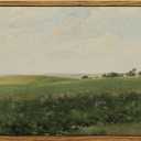 InSimSea Framed Canvas Wall Art Prints, Vintage Grassland Art Painting, Landscape Decor for Living Room Bedroom Hallway Shelf, Country Rustic Nature Decor, 8"x10" (Field)