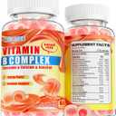 Natural Methylated Vitamins B Gummies: Chewable Supplement Complex with B1 B2 B3 B5 B6 B7 B9 B12 Zinc Magnesium Ashwagandha for Daily Energy Support - for Vegan Work Adults(120Count)