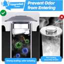 4 x Bathroom Sink Stopper with Anti-Odor, Faster Drainage, Universal Silicone Sink Drain Strainer, with Detachable Hair Catcher Drain Cover, Pop Up Basin Plug for 1.1~1.77 Drain Hole(Gray)