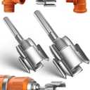 PVC Pipe Threader Threading Tool - Integrated Internal & External Pipe Threading Tool Dual-Function Pipe Threading Cutting Tool for 1/2" & 3/4" PVC/Plastic Pipes for Repair and Irrigation