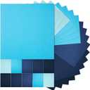 Sinmoe 100 Sheets 5 Shades Cardstock Paper 8.5 x 11 Inches 180gsm Solid Core Printer Paper for Scrapbooking DIY Arts Crafts Making Office Home Supplies (Blue Series)