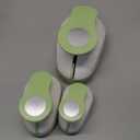 CHENGU 3 Pcs Circle Punch Set 3in/2in/1.5in Scrapbook Hole Punchers Crafting with 10 Sticker Paper Round Cutter Scrapbook for Office Supplies DIY Albums Photos(Green)