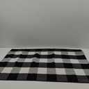 SEEKSEE Cotton Buffalo Plaid Rug 2'x3' Black and White Checked Rug Washable Doormats Indoor Outdoor Rugs for Layered Front Door Mats, Porch, Kitchen, Farmhouse, Entryway (2ftx 3ft(Rectangular), Black and White Plaid)