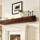 Avana Rustic Fireplace Mantle Shelf 84 Inches for Home Decor/Wall Decor - Handcrafted Wood Shelf for Wall - Decorative Fireplace Mantel Shelf - Farmhouse Mantle Decor 84 X 8 X 5 - Rustic Brown