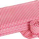 Red Checkered Print Cloth Napkins 100% Cotton, 18" X 18" Washable Dinner Napkins Cloth Set, Set of 6 Napkins for Party, Wedding, Cocktail