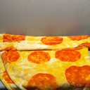 mermaker Pepperoni Pizzas Blanket 71 inches for Adult Kids, Realistic Pizzas Throw Blanket Funny Gifts for Women Men Teen Boy Girl, 285 GSM Soft Flannel Food Blanket for Christmas Birthday Gifts-Red