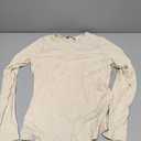 PRETTYGARDEN Women 2026 Fall Clothes Long Sleeve Shirts Ribbed Knit Fitted Basic Tee Going Out Tops Underscrub Casual Outfits (Large, Beige)