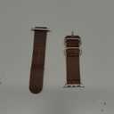 Vintage Leather Bands Compatible with Apple Watch Band 38mm 40mm 41mm 42mm 44mm 45mm 46mm 49mm,Genuine Leather Retro Strap Compatible for Men Women iWatch Ultra SE Series 10/9/8/7/6/5/4/3/2/1 (Brown/Silver)