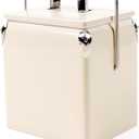 Retro Cooler 14 Quart - Portable Metal Vintage Ice Chest with Bottle Opener, Waterproof Stainless Steel Cooler, Outdoor Ice Bucket for Camping, Picnic, Beach, BBQ, Tailgating & Fishing