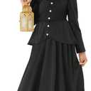 Morph Colonial Costume Girls Harriet Tubman Costume For Kids Pilgrim Outfit Kids Girls Pilgrim Outfit (X-Large)