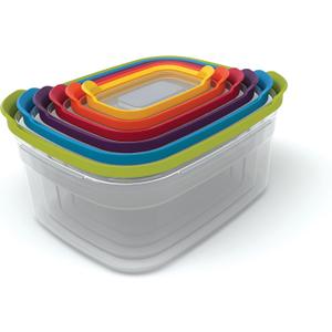 Joseph Joseph Nest Lock Plastic BPA Free Food Storage Container Set with Lockable Airtight Leakproof Lids, 12-Piece, Multi-Color