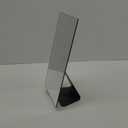 Rectangular Makeup Mirror, 12 Inch Metal Desk Mirror, Table Mirror with Stand, Vanity Mirror for Counter, Bedroom, Bathroom, Dorm