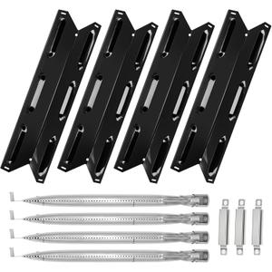 BQMAX Grill Parts for Kenmore 4 Burner Grill 146.34611410 146.23678310 146.10016510 146.23679310 146.16142210 146.23673310 Heat Plate & Burner Kit for Kenmore Grill Replacement Parts