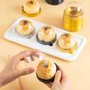 50Pcs Clear Plastic Mini Cake Box with Dome Lids, Mini Muffin Container Box Mooncake Dome Box Pastry Baking Packaging Boxes Wedding Birthday Gifts Supplies (Gold Base)