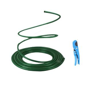 16ft Long 20mm Diameter Flexible Pipe PVC Tubing - Bendable Pipe Stem for Artificial Flowers Stem, Balloon Arches, Floral Wedding Decor, DIY Crafts, Cosplay Props (Green(16ft+1PCS Tubing Scissor))