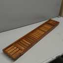 VaeFae Teak Bathtub Tray, Wooden Bath Caddy for Bathtub, Bath Tub Wood Table for Tub (33.8" x 6" x 1.8")