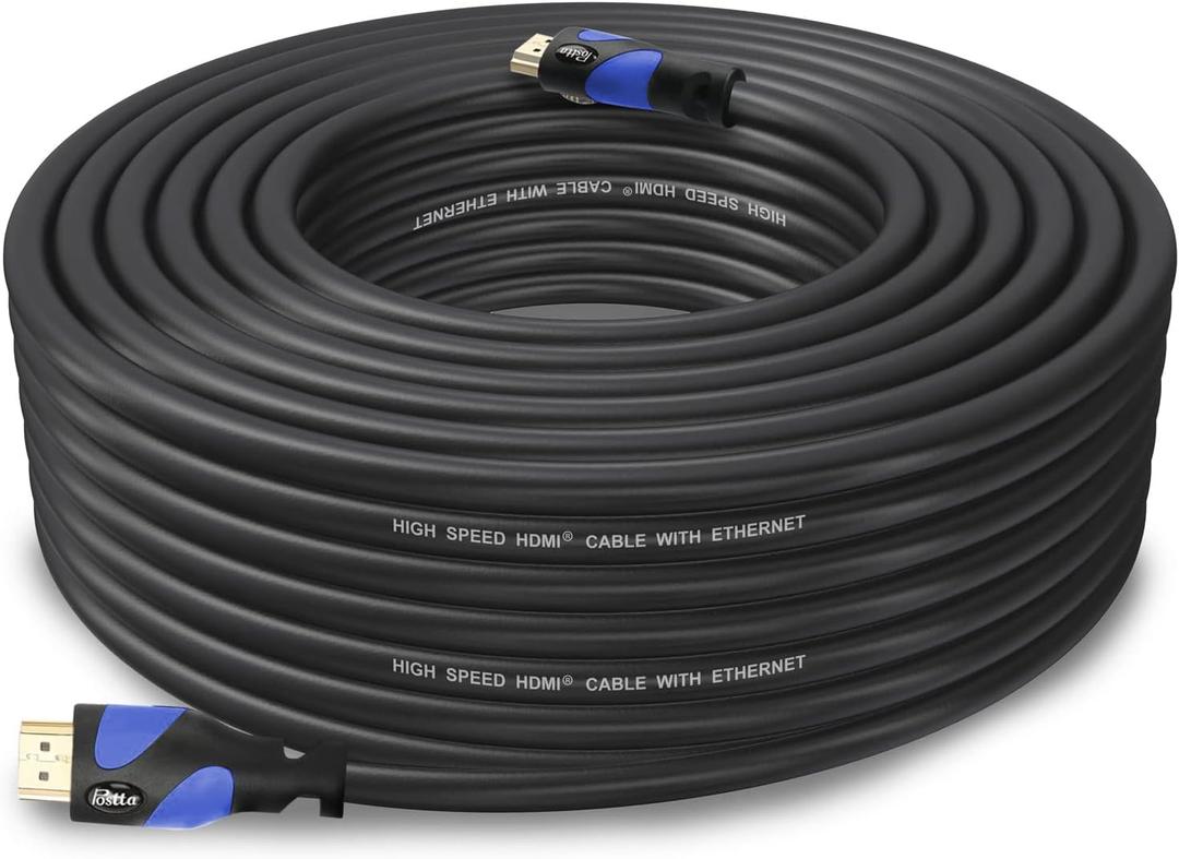 Postta HDMI Cable(50 Feet Blue) HDMI 2.0V Support 4K 2160P,1080P,3D,Audio Return and Ethernet - 1 Pack