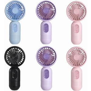JODNO Mini Portable Fan 6 Pack, Cute Handheld Fan Battery Operated Lightweight Small Personal Fans with 3 Speeds and USB Rechargeable Eyelash Fans for Women Men Office Outdoor Travel Camping