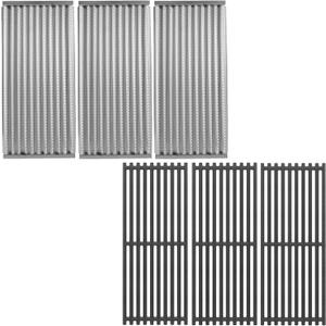 Grill Grates and Emitter for Charbroil TRU-Infrared 463247412 463257110 463243911 463241013 463241314 463246909 463241014 Parts, 18 7/16" Grill Replacement for G515-4700-W1 G526-0007-W1