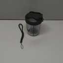 Large Pill Organizer with 7 Large Compartments - Portable Pill Dispenser for Travel, Anti-Mix Design & Wide Opening Design, Easy Access to Vitamin Dispenser, Includes 20 Blank Stickers (Black)