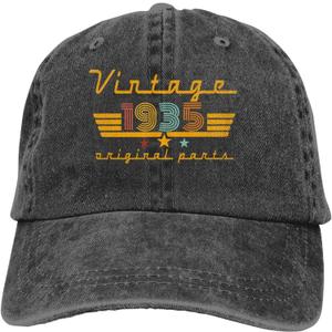 Printed Vintage 1935 1936 1937 1938 1939 1940 1941 1942 1943 1944 Hat, 82 83 84 85 86 87 88 89 90 91 Years Old Baseball Cap (One Size)