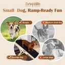 2026 Upgraded Dog Ramp for Couch - Foldable Small Dog Ramp for Bed - 4 Adjustable Height from 12" to 20" - Portable Pet Stairs with Non-Slip Pad - Pet Ramps Use for Low Bed Couch Steps Up to 60LBS