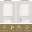2 Inch Faux Wood Blinds with Valance Cordless Light Filtering Windows Horizontal Blinds for Living Room, Bedroom, Interior Door Windows,White,24" W x 36" H