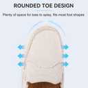 Vanessa Womens House Shoes with Arch Support, Orthopedic Casual Slippers with Comfortable Velvet Lining, Slip On Slipper Shoes for Women Indoor & Outdoor Walking (6, Off-white)