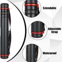 DAJAVE 4 Pack Extendable Poster Tubes, Expand from 17 to 28 Inch, Poster Tube with Strap, Black Telescoping Art Drafting Tube, Round Poster Holder Tube for Carrying Artworks Scrolls Blueprint