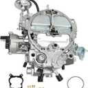 4 Barrel Carburetor for Rochester Quadrajet 4MV 1904R 1906R Carb Vacuum Secondary 750 CFM Compatible with 1980-1989 305-350c.i.Engines Electric Choke W/Gaskets Jets