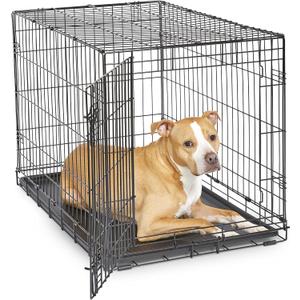 New World Single Door Folding Metal 36-Inch Dog Crate, Includes Leak-Proof Pan, Floor Protecting Feet, & New Patented Features, for Medium to Large Sized Breeds