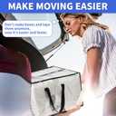 Blue Moving Bags - 20 Pack Extra Large Heavy Duty Storage Bags With Zipper & Reinforce Handles | 29x14x13 Inch Moving Tote Bags Bulk For Clothing, Shoes, Travel
