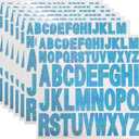 2 x Starboling Letter Stickers,2 Inch+1 Inch Blue Alphabet Sticker,Self Adhesive Vinyl for Crafts Outdoor Sign Wall Mailbox Windows Doors Car posterboard