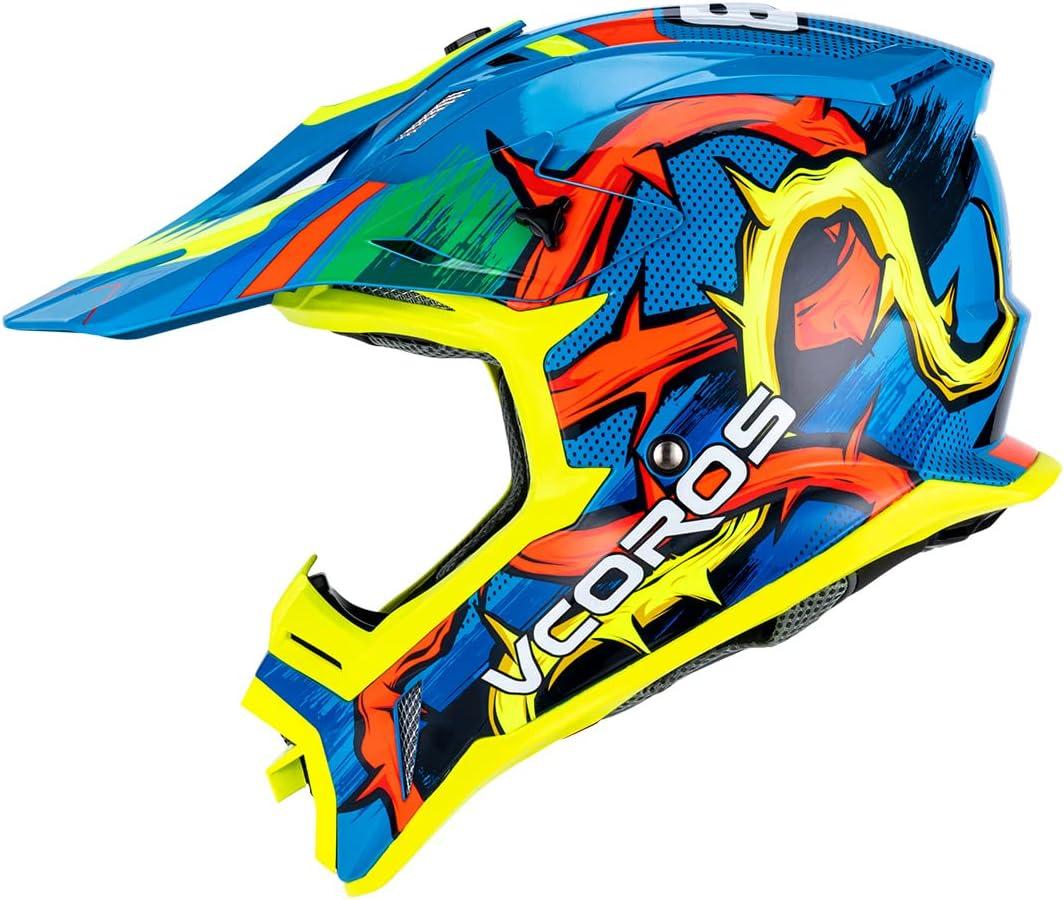 Adult Motocross Helmets ATV Dirtbike BMX MX Offroad Adventure UTV Helmets DOT Approved (Large, Thorn Jungle)