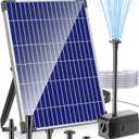 Antfraer 12W Solar Water Pump, Solar Water Fountain Pump 160GPH Flow Adjustable with 6.6FT PVC Tubing, Solar Pond Pump for Fish Pond Garden Waterfall Hydroponics DIY Water Features