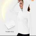 MAGCOMSEN Women's UPF 80+ Sun Protection Hoodie Shirt Long Sleeve Outdoor Hiking Fishing Rash Guard with Pocket (White, XL)
