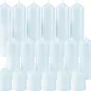 18 Pcs Blue Pillar Candles Bulk SetHurricane Candles3 Different Lengths (6 Each)Dripless Unscented SmokelessGives You a Better Atmosphere When Organizing Wedding or Event Party