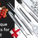 Bonsai Tree Dad Birthday Gifts from Daughter, Gifts for Dad, Best Dads Ever Gift for Fathers Day - Cool Grilling BBQ Present for Father from Son - Daddy Stainless Steel Metal Tool Heavy Duty Set 4