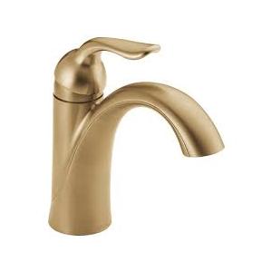 Single Handle Bathroom Faucet In Champagne Bronze