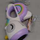 Bubble Gun for Kids with Handle & Strap, Portable 360°Leak Proof Unicorn Bubble Machine Gun for Toddles 1-3 4-8 Parties with Lights Music Auto Bubble Blower Gift for Boys Girls Pet Brithday Purple