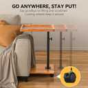 C Table End Table Adjustable Height, 360Swivel TV Tray Table for Small Spaces, Couch Tables That Slide Under, C Shaped Side Tables Living Room and Bedroom for Sofa, Bed,Chair, Snack