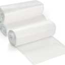 ProCure 7-10 Gallon Clear Garbage Can Liners, 100 Count - Small - Medium Trash Can Liners - High Density, Thin, Lightweight, 8 Microns - for Office, Home, Hospital Wastebaskets - 2 Coreless Rolls