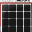 X-PROTECTOR Felt Furniture Pads - 48 PCS 1" - Felt Pads Floor Protectors - Chair Felt Pads - Felt Pads for Furniture Feet - Furniture Pads for Hardwood Floors - Protect Your Floors! (Black, Square)