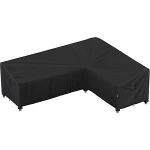 iBirdie Outdoor Patio Furniture Cover fit 112" x 87", 110" x 85", 108" x 84" L-Shaped Sectional Sofa, Waterproof Weatherproof Heavy Duty 600D Garden Cover for Outside L Shape Couch