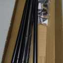 Curtain Rods for windows 66-120 inch, 5/8 inch Decorative Matte Black Splicing Heavy Duty Metal Curtain Rod set with Brackets