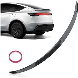 Rear Spoiler Fit for Tesla Model Y Juniper 2025 2026, Upgraded Version for Multiple Model Y Models, for Model Y Accessories (Gloss Carbon Fiber Pattern)