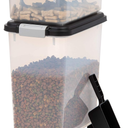 IRIS USA, Inc. Airtight Pet Food and Treat Storage Container Combo, Gray, black (500090)