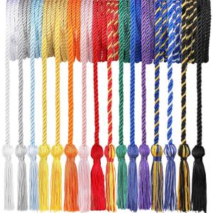16 Colors 2025 Graduation Cords - Grad Honor Cords with Tassel for Bachelor Gown Graduation Gifts, Pink Gold Red White Silver Purple Green Blue