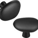 Malimali 5 Pack Matte Black Pebble Cabinet Knobs for Dresser Drawers, Cabinet Hardware Knobs for Kitchen Bathroom Cabinets Cupboard Pulls